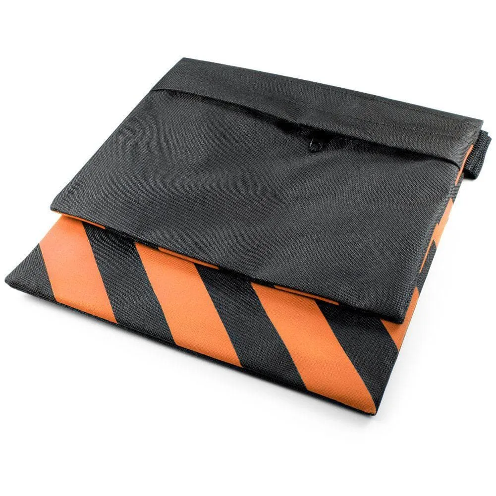 2x Heavy Duty 10kg Rated Orange / Black Sandbag (Empty)