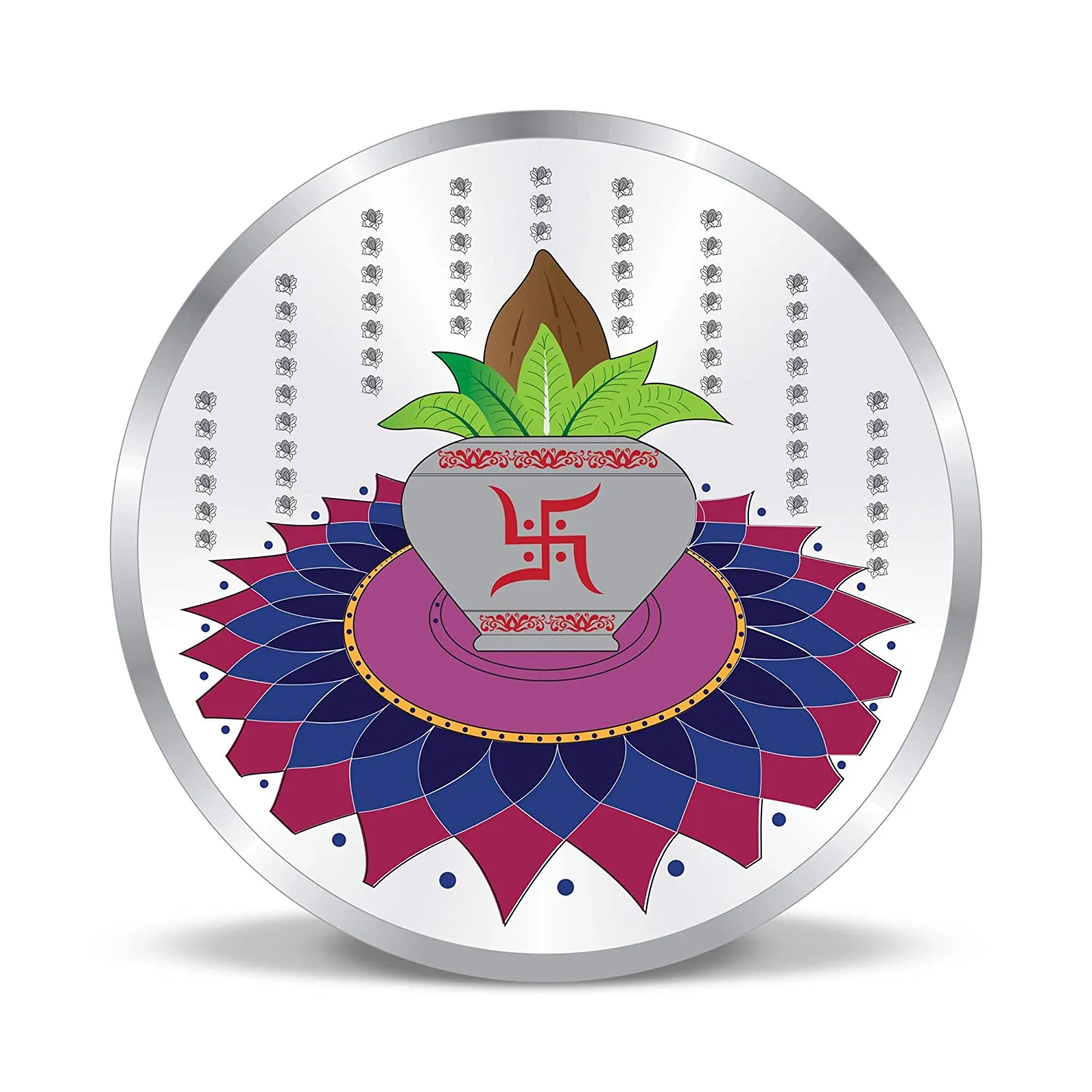 999 Kalash Pure Silver 20 Grams Coin ( Design 18)