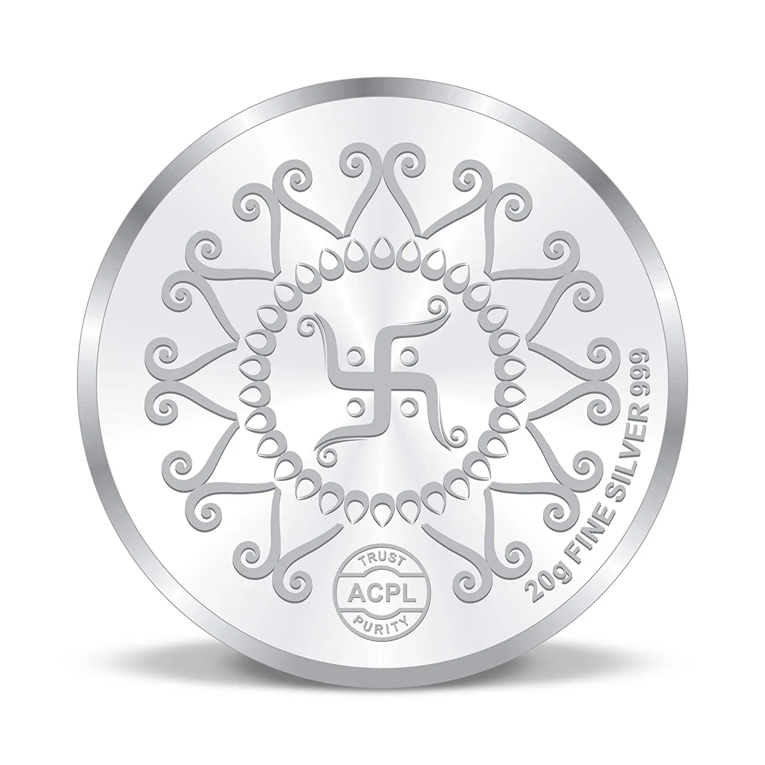 999 Kalash Pure Silver 20 Grams Coin ( Design 18)
