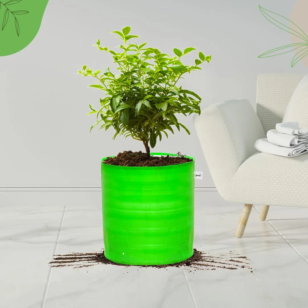9x9 Inch HDPE Grow Bags 250gsm (Pack of 5) - Durable Gardening Bags for Vegetables and Plants