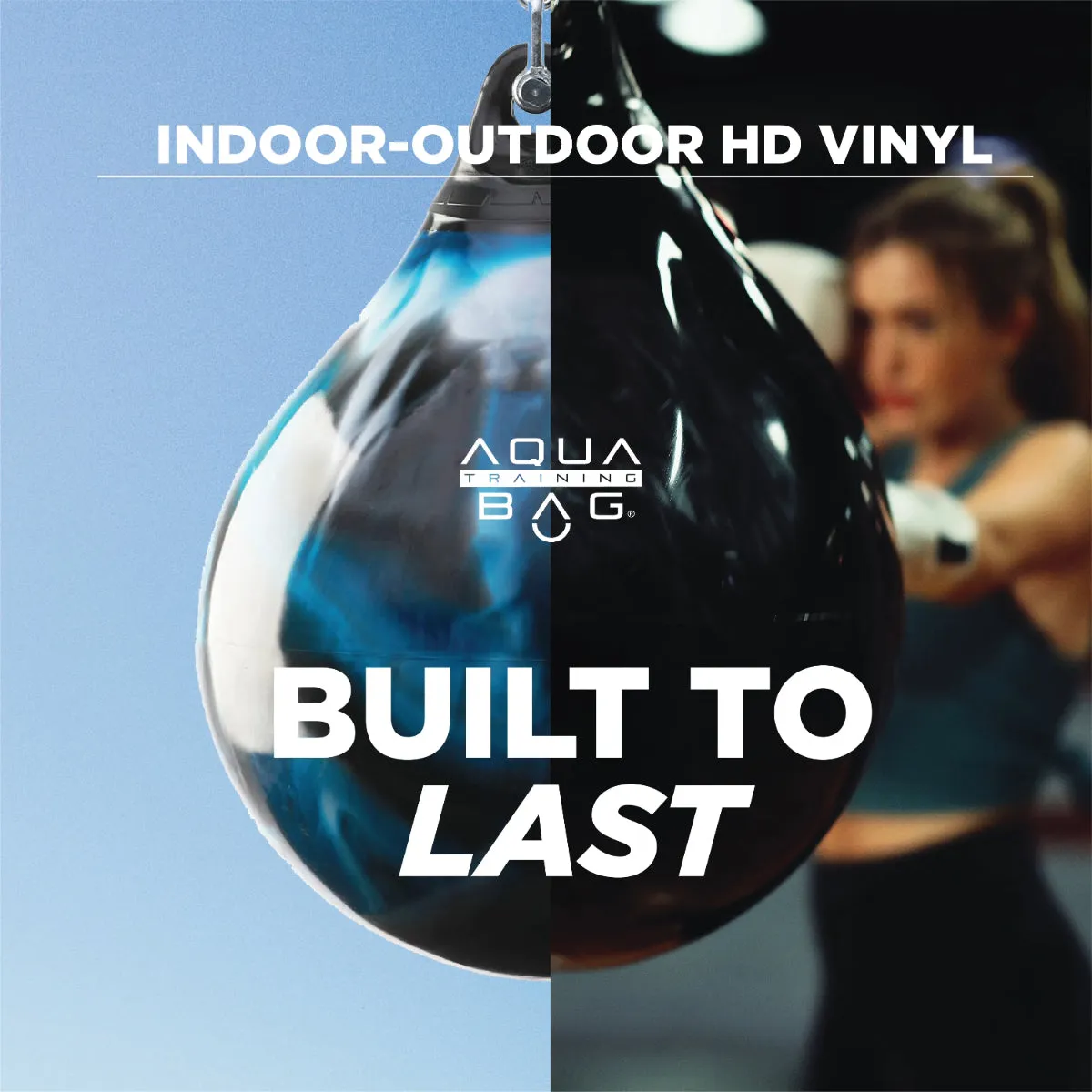 Aqua 15" 75lb Energy Punching Bag Blue