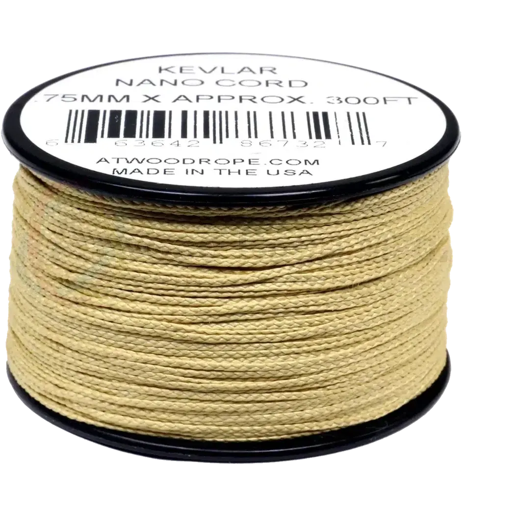 Atwood Rope Kevlar/Aramid - 110 LB Nano Cord - 0.75MM X 300 FT Spool