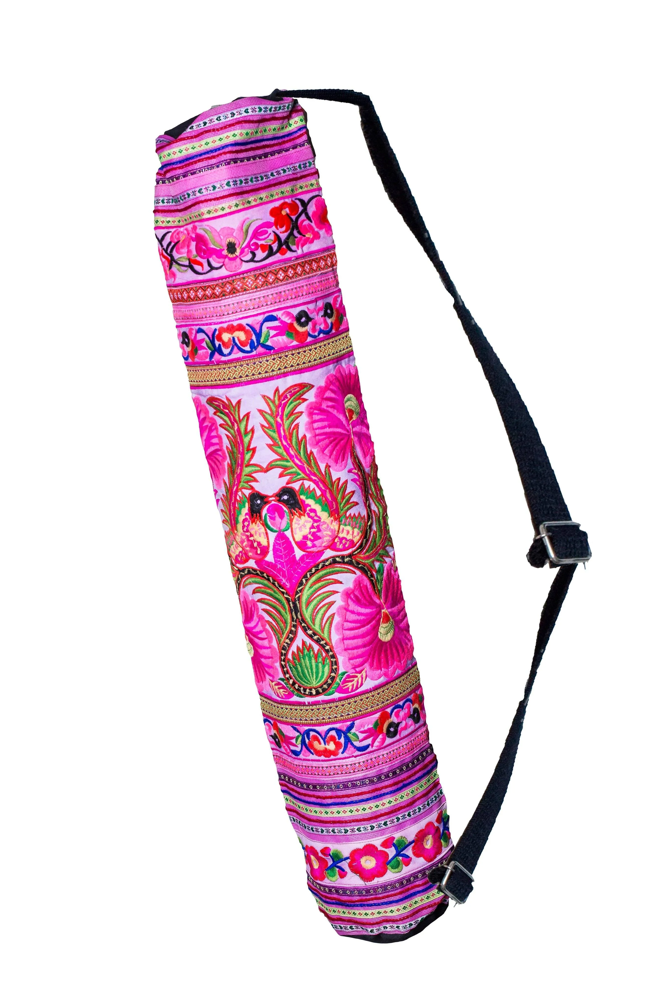 Bohemian Yoga Mat Bag Carrier Embroidered Hill tribe ethnic J