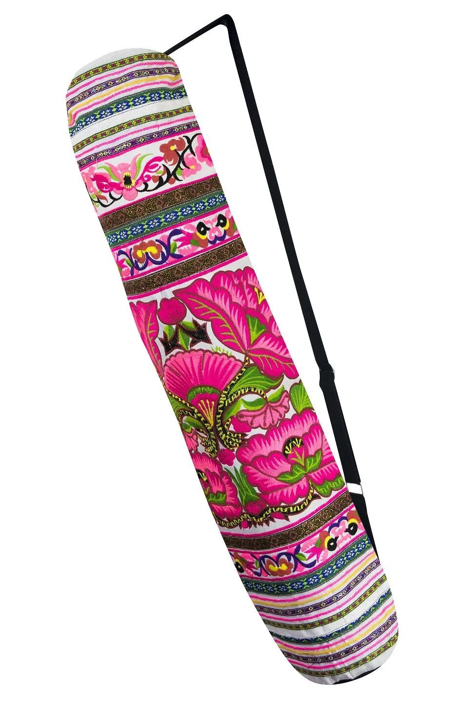 Bohemian Yoga Mat Bag Carrier Embroidered Hill tribe ethnic J