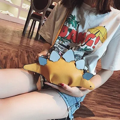 Creative Chameleon Cartoon Handbags Flap 3D Funny Dinosaur Animal Messenger Bag Panelled Shoulder Crossbody Bags for women 2020