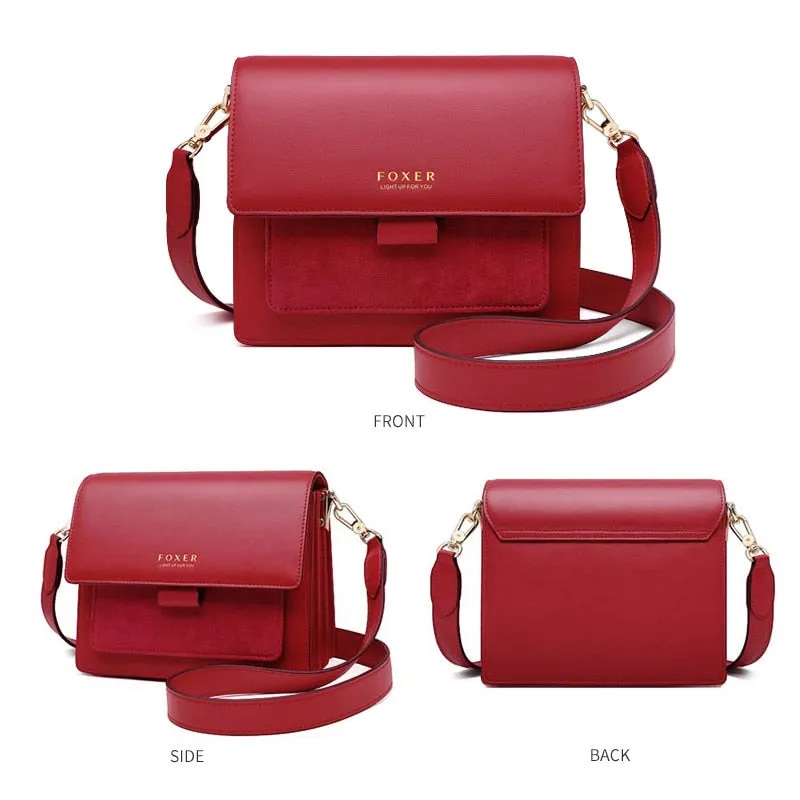 Crossbody Shoulder Bags Split Leather Mini Purse Messenger Organ Bag Flap