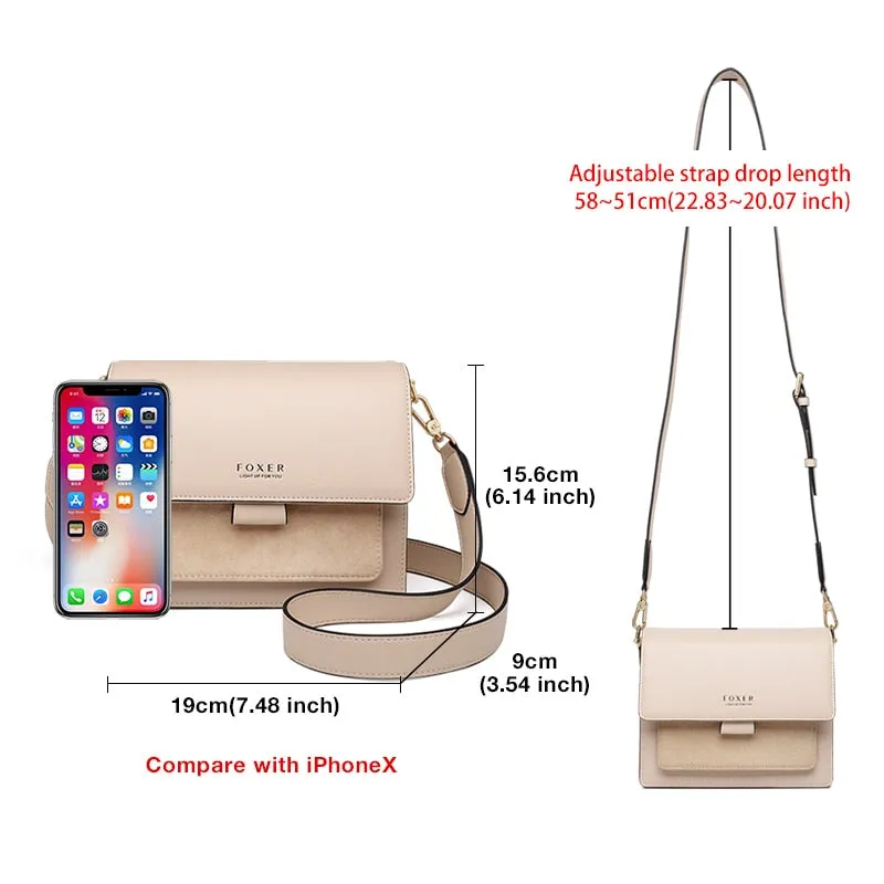 Crossbody Shoulder Bags Split Leather Mini Purse Messenger Organ Bag Flap