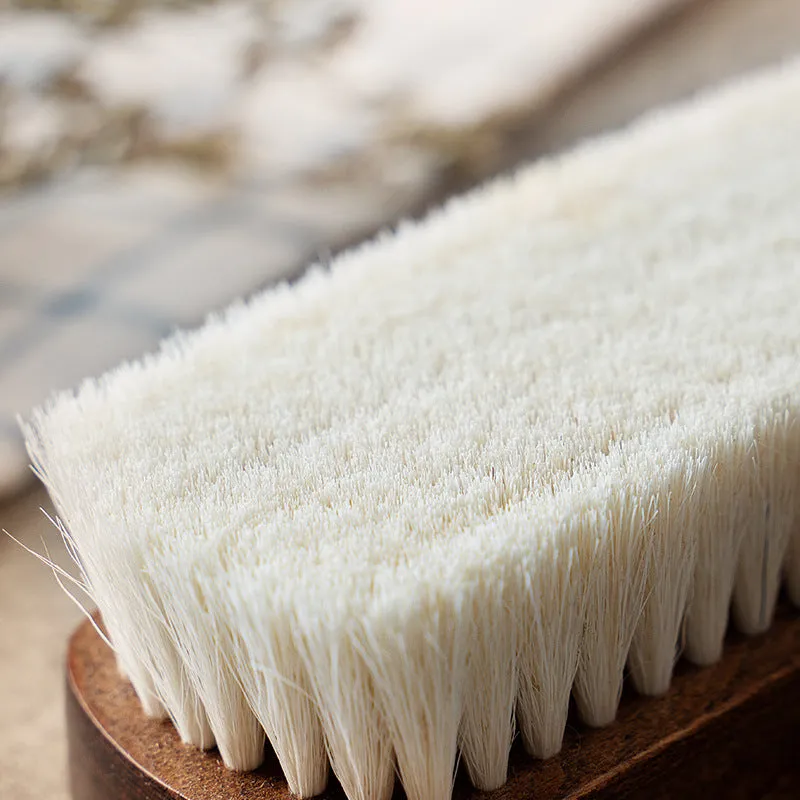 Eco-Friendly Wooden Wool Shoe Brush for Gentle Cleaning