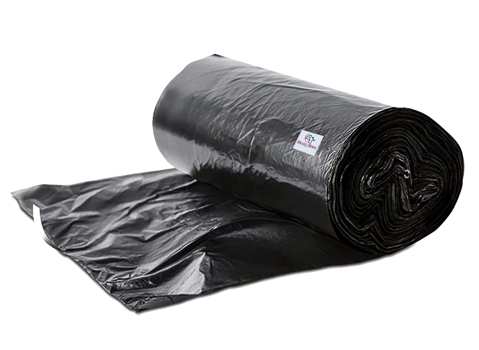 Heart Home (Small) Eco - Friendly Dustbin Bags - (150 Pcs) Leakproof | Odour Free | Strong Garbage Bags - For Trash And Waste - Dustbin Covers For Kitchen And Pantry (19 x 17 Inches) (Black)