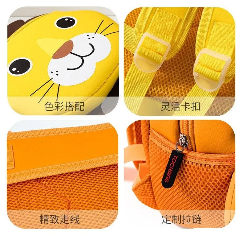 Kids School Bag Soft Plush Backpacks Cartoon Boys Girls Baby (2-5 Years) (LION)