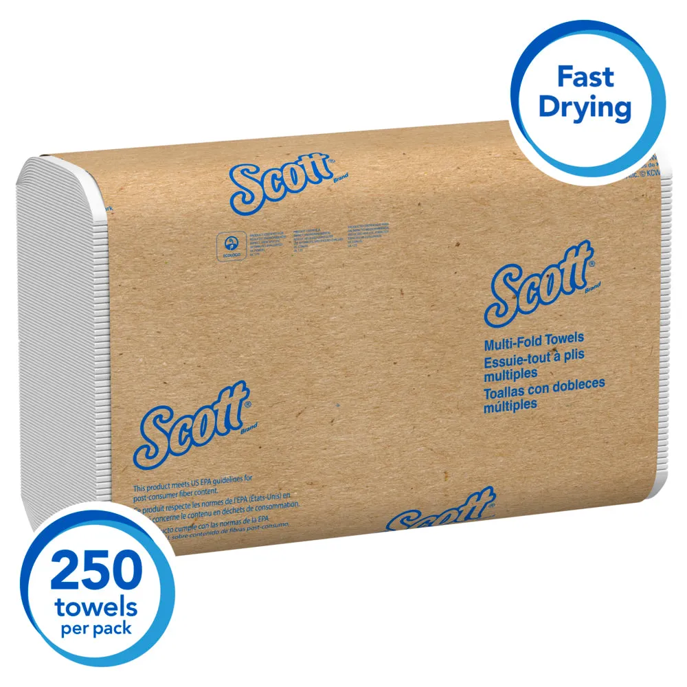 Kimberly Clark Scott, Folded Towels Collection, 9.2" x 9.4", White