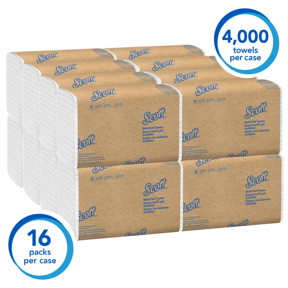 Kimberly Clark Scott, Folded Towels Collection, 9.2" x 9.4", White