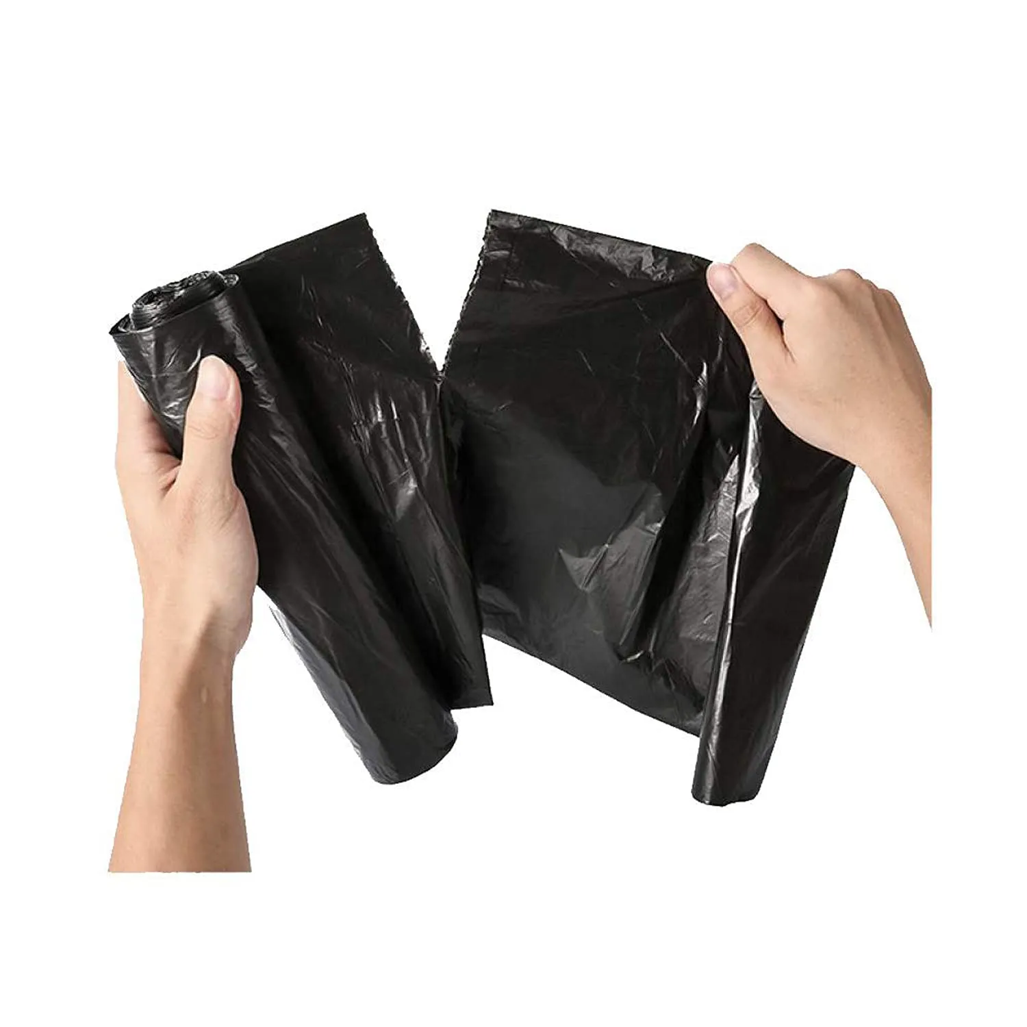 Kuber Industries Medium 300 Garbage Bags/Dustbin Bags, 19x21 Inches (Black)-HS41KUBMART24039