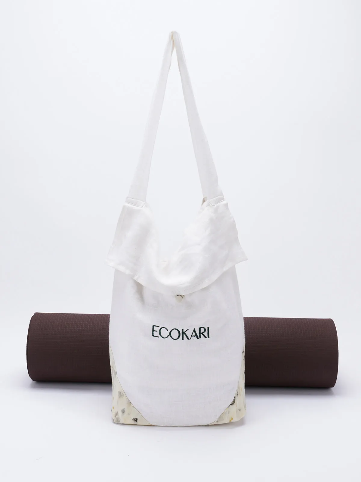 Linen Yoga Mat Bag Off White