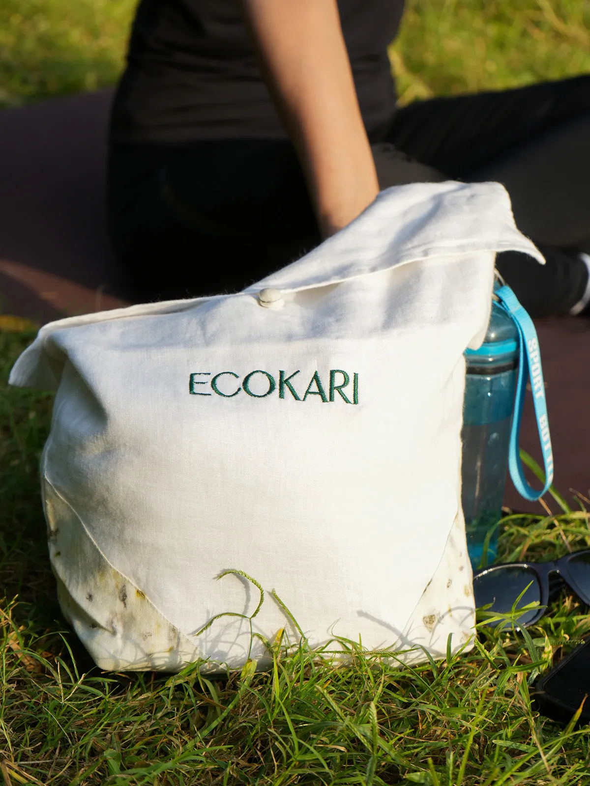 Linen Yoga Mat Bag Off White