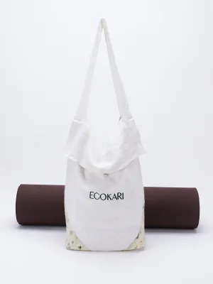 Linen Yoga Mat Bag Off White