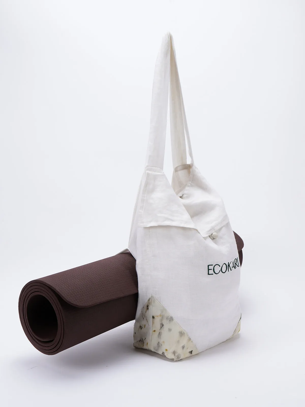Linen Yoga Mat Bag Off White