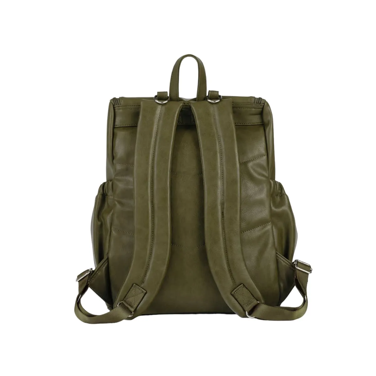 OiOi Vegan Leather Nappy Backpack - Olive