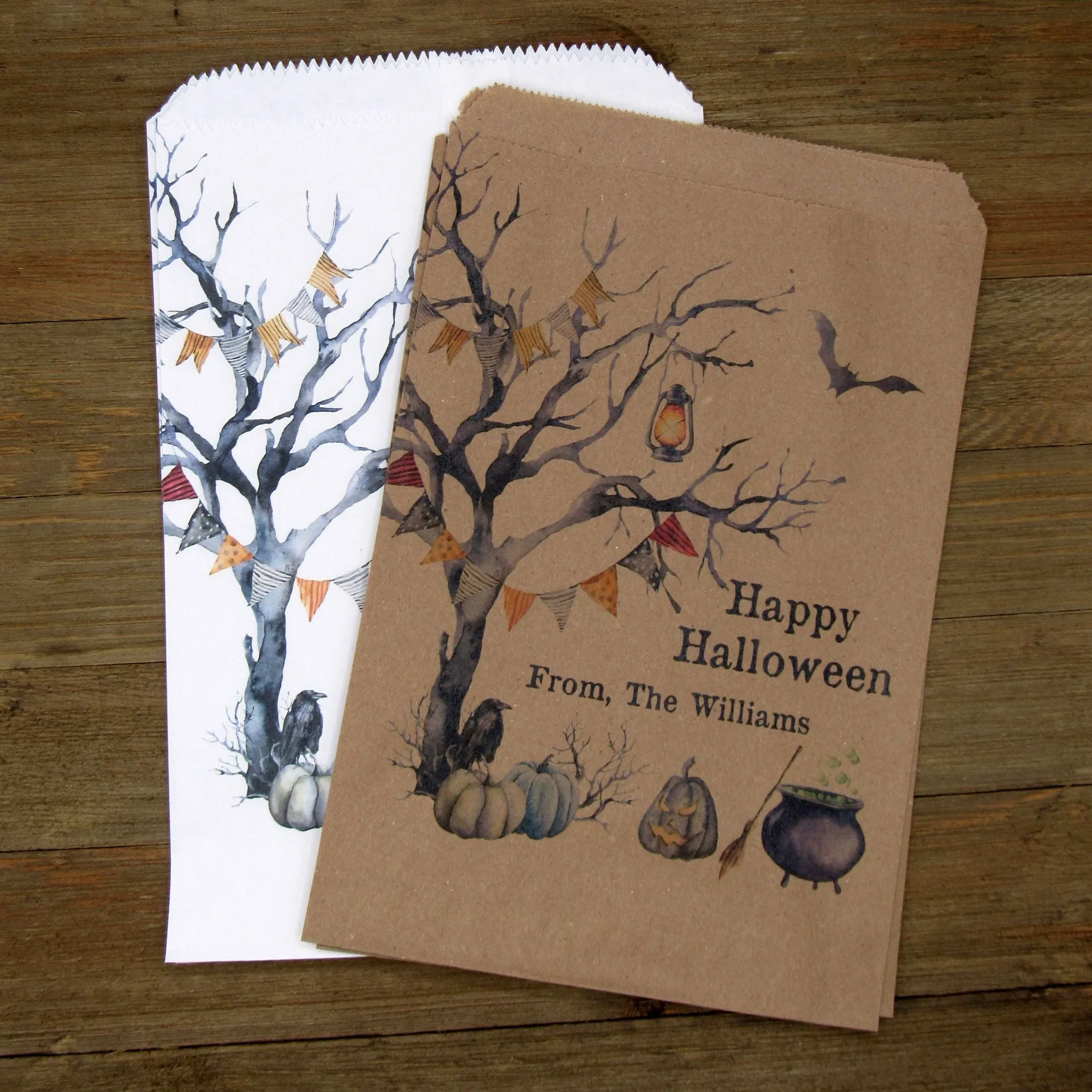 Personalized Halloween Treat Bags