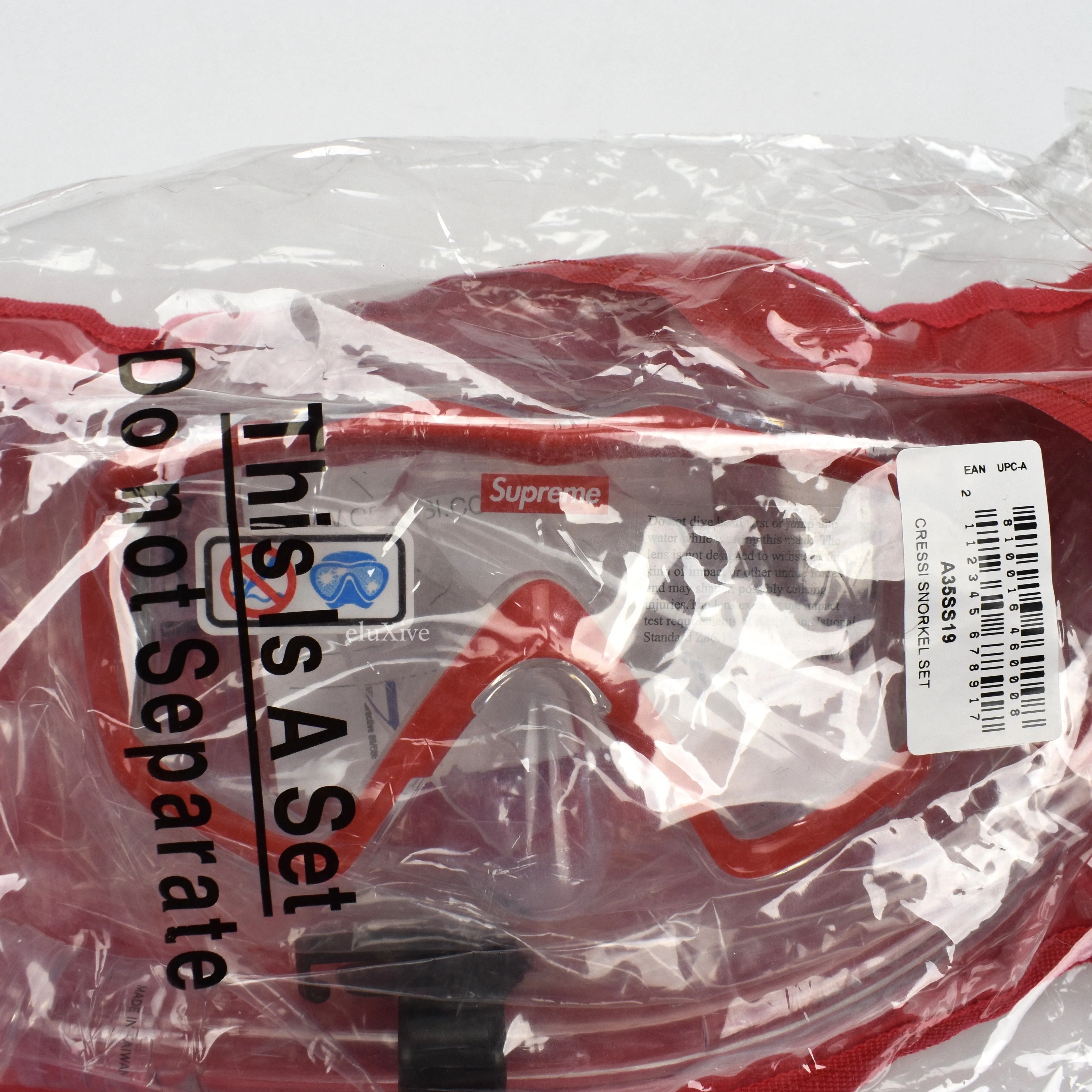 Supreme x Cressi - Red Box Logo Snorkel Set
