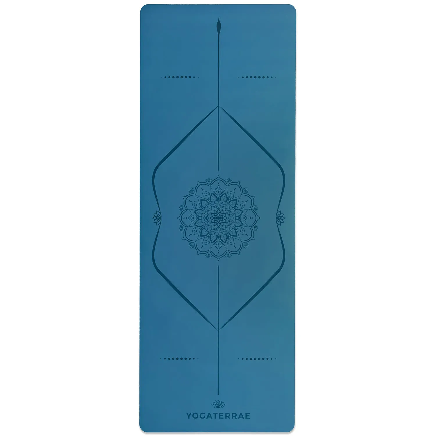TAPIS DE YOGA MANDALA BLEU POLAIRE EN PU-CAOUTCHOUC NATUREL AVEC SAC