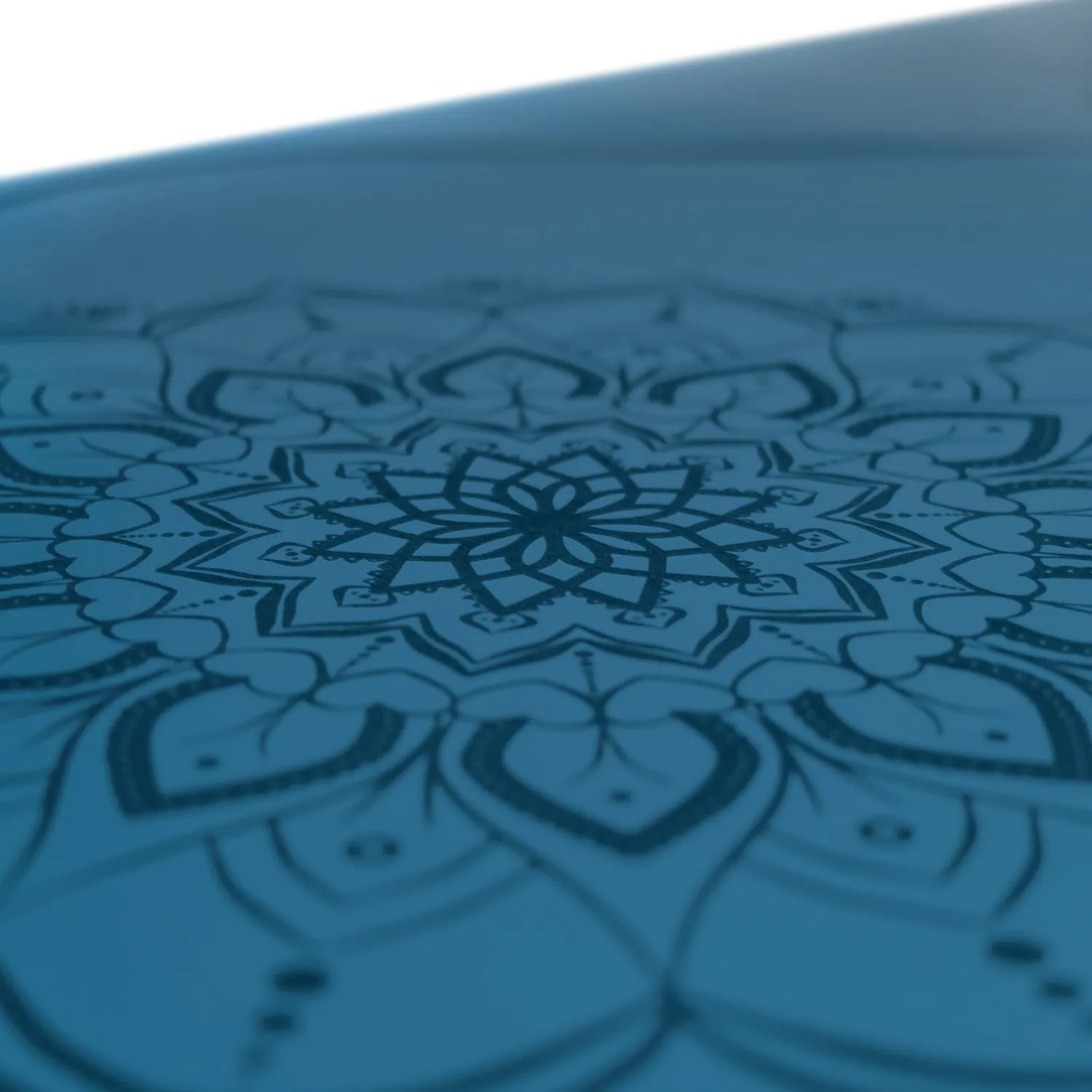 TAPIS DE YOGA MANDALA BLEU POLAIRE EN PU-CAOUTCHOUC NATUREL