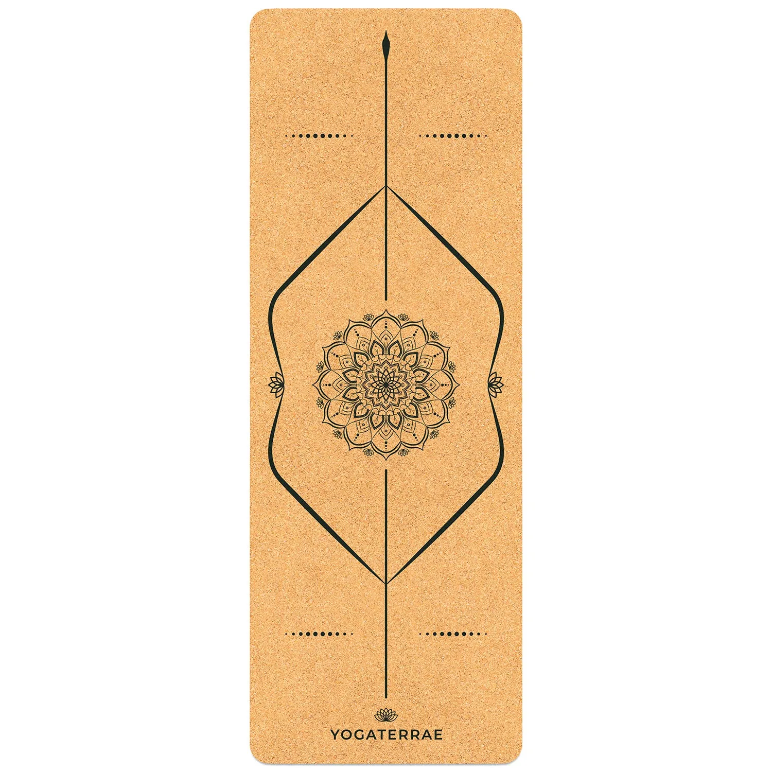 TAPIS DE YOGA MANDALA EN LIGE ET CAOUTCHOUC NATURELS AVEC SAC