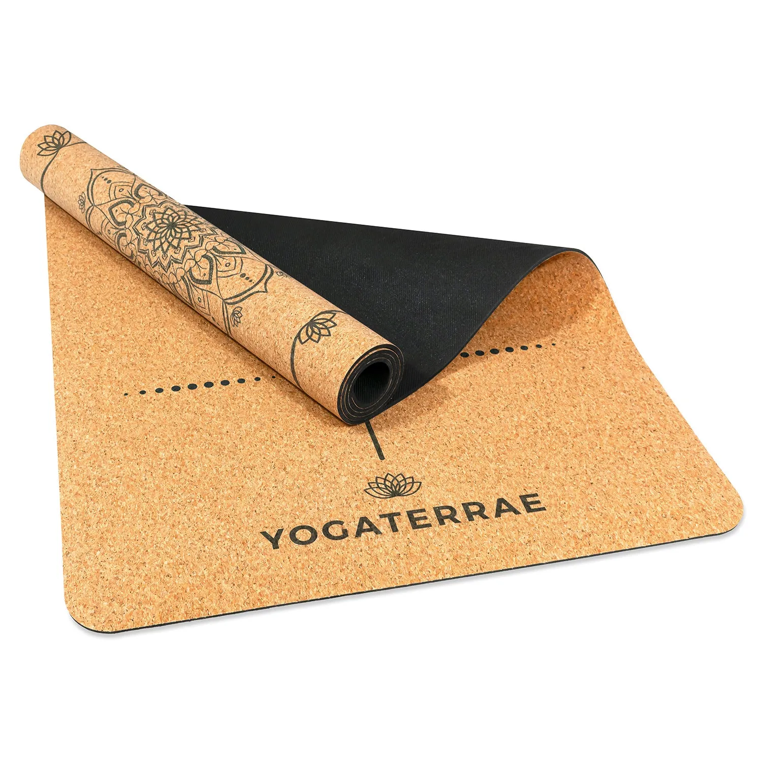 TAPIS DE YOGA MANDALA EN LIGE ET CAOUTCHOUC NATURELS AVEC SAC