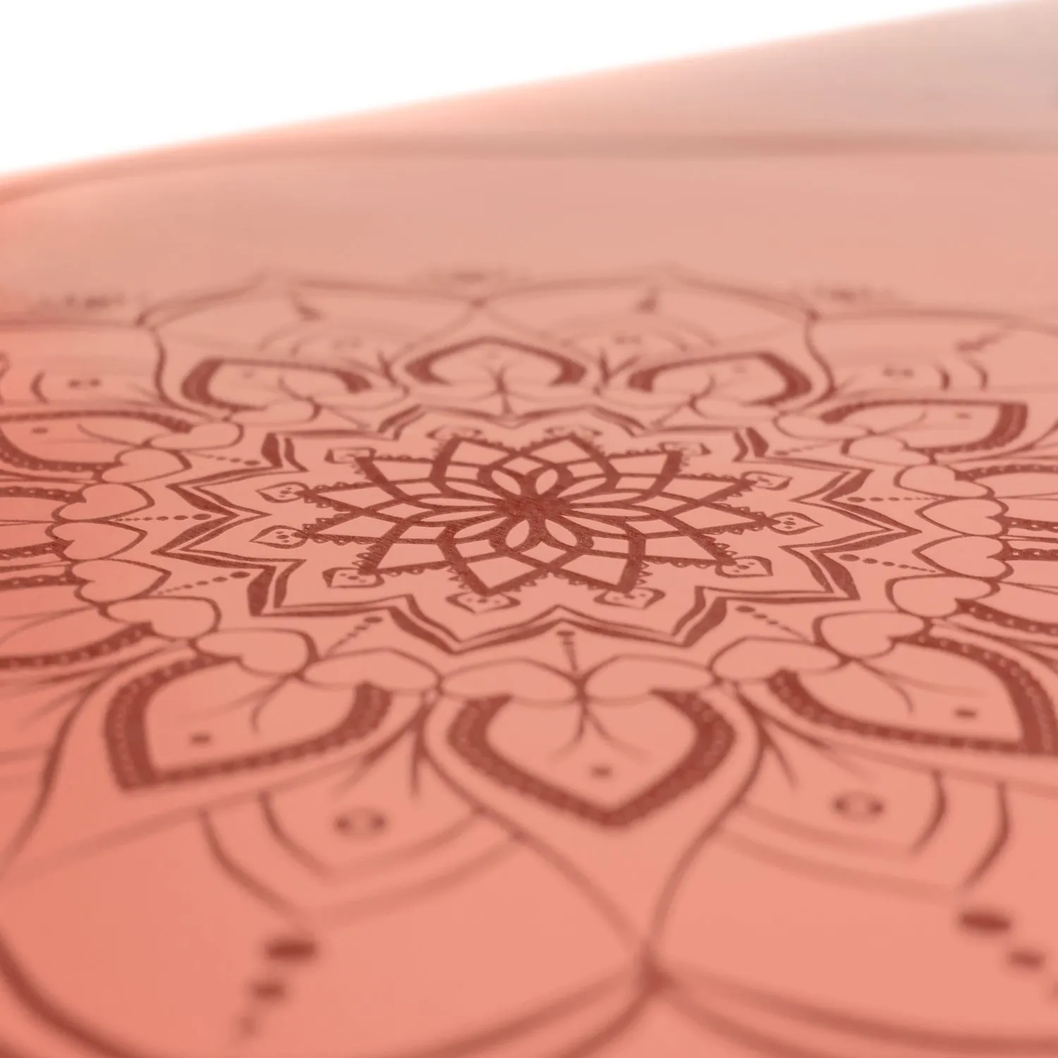 TAPIS DE YOGA MANDALA PCHE ABRICOT EN PU-CAOUTCHOUC NATUREL AVEC SAC