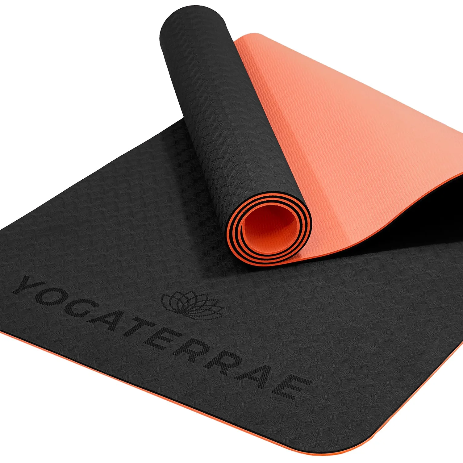 TAPIS DE YOGA STUDIO NOIR CORAIL AVEC SAC