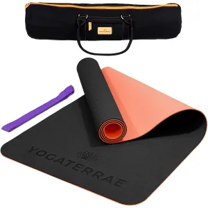TAPIS DE YOGA STUDIO NOIR CORAIL AVEC SAC