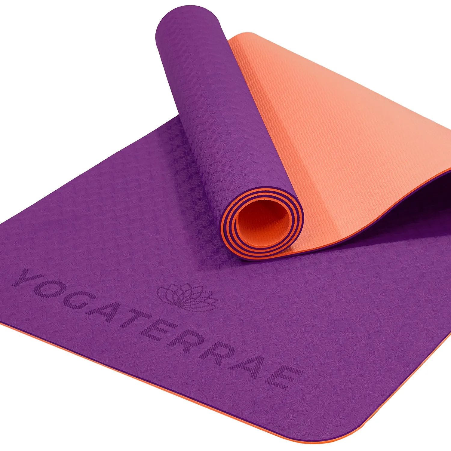 TAPIS DE YOGA STUDIO VIOLET CORAIL AVEC SAC