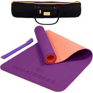 TAPIS DE YOGA STUDIO VIOLET CORAIL AVEC SAC