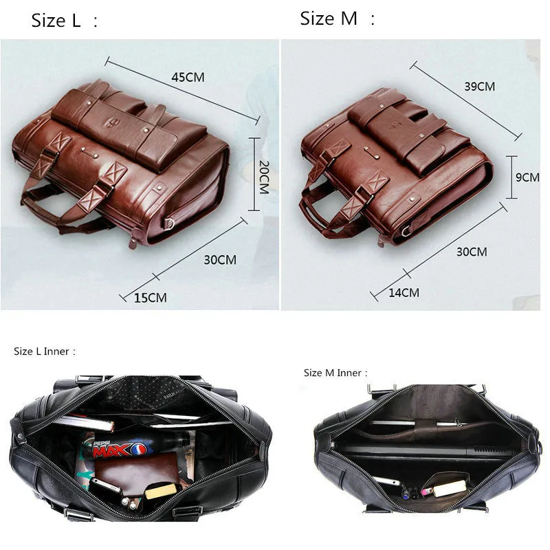 West Louis Original Leather Briefcase