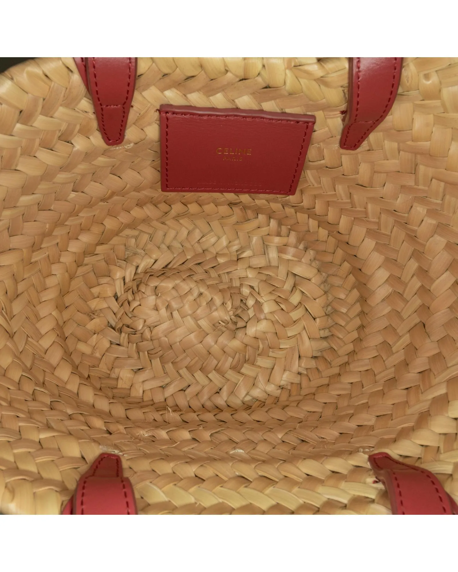 Woven Raffia Satchel with Leather Handles and Shoulder Strap